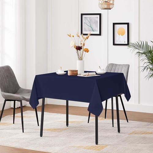 Image of sancua Small Square Tablecloths, Navy Blue Table Cloth, 36x36 Inch