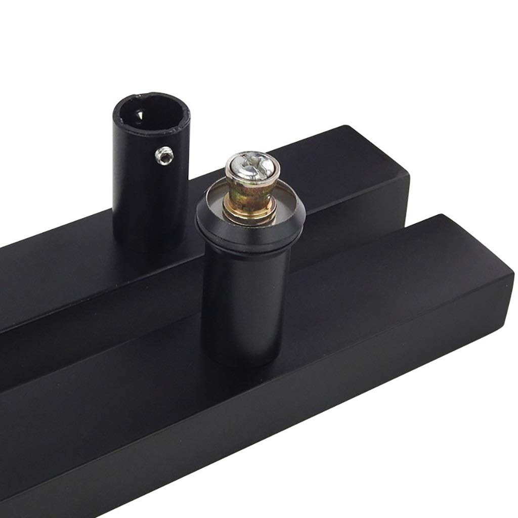 Juego de herrajes para Puerta, manija de Puerta de Tubo Cuadrado Negro de Acero Inoxidable Duradero para Puerta de Vidrio, Puerta de Madera, Puerta de Empujar y jalar, Puerta corredera, Puer