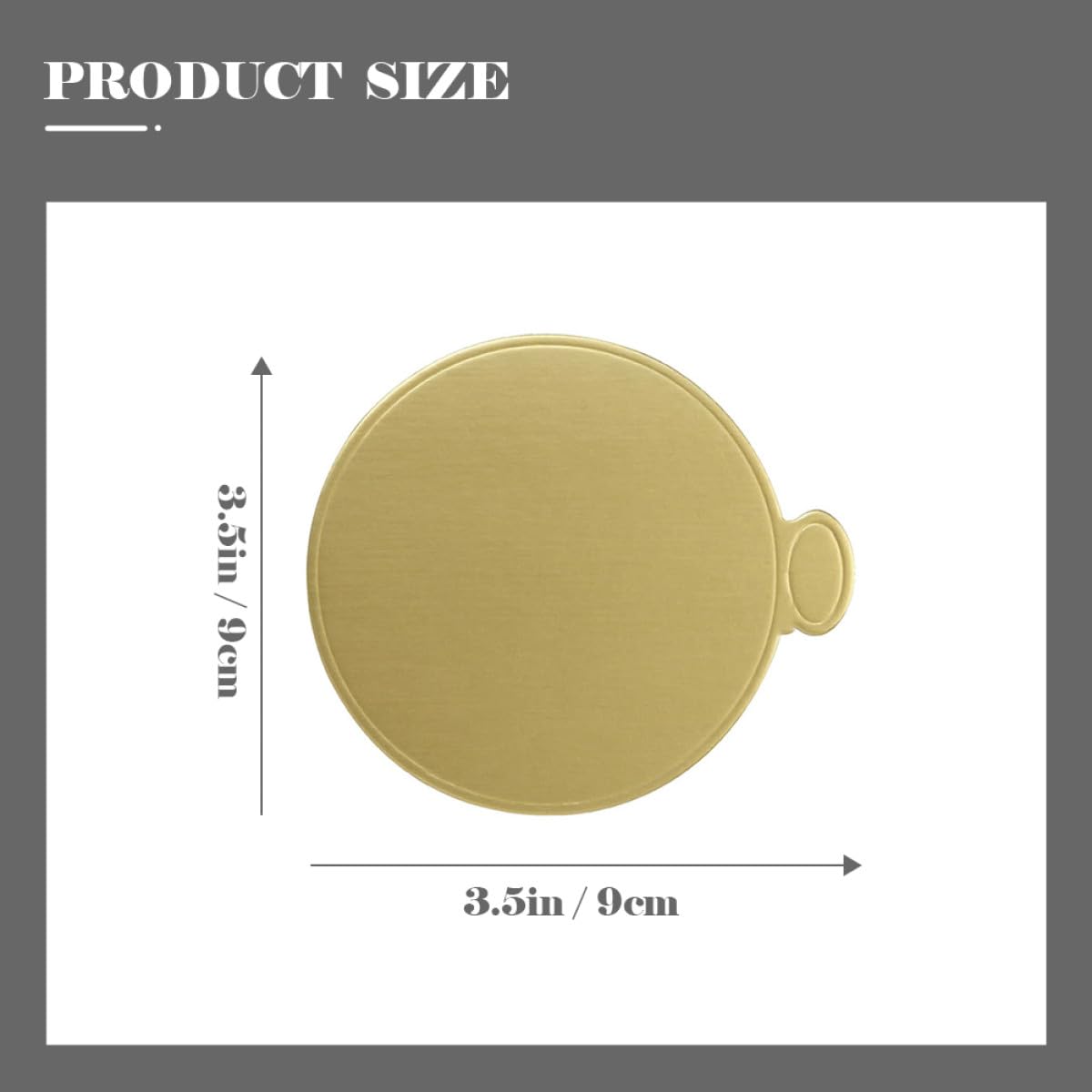 Plateaux en Carton Dorés Ronds pour Gâteaux Mousse Supports de Présentation 9 CM 8 CM 200 Pièces Socles Épais et Résistants pour Pâtisserie Service et Pique-Niques