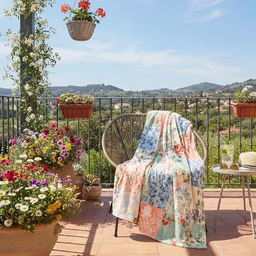Manta Hahafelt Boho Pastel Floral de Lana de Franela 50 x 60 pulgadas miniatura 6