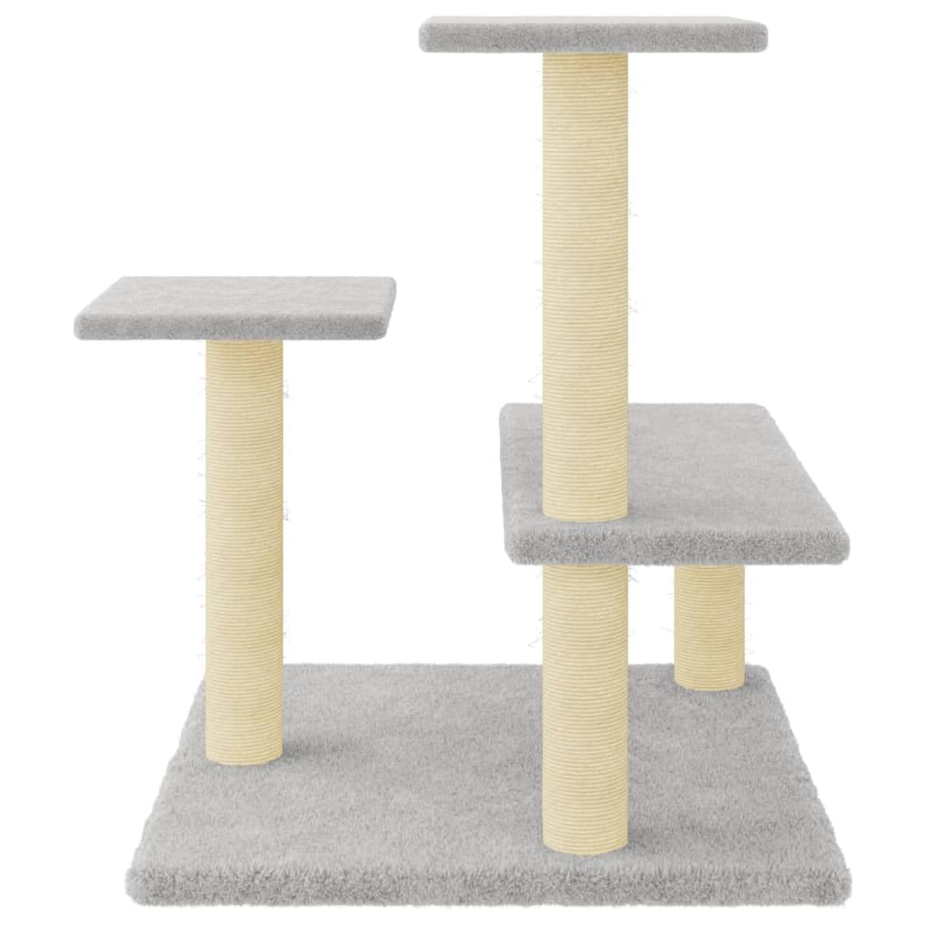 Rascador para Gatos con Postes de sisal Gris Claro 61 cm, ZEYUAN Rascador Gato, Arbol Rascador para Gatos, Gatos Accesorios, Torre Gatos, Arranhador para Gatos, Casa para Gatos