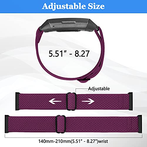 Correa elástica de nylon para Fitbit Charge 3/4 miniatura 4