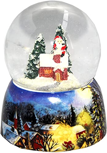 0324900570 Lot de 2 mini boules de neige en forme d'ourson sur socle à carreaux Diamètre 45 mm Cover