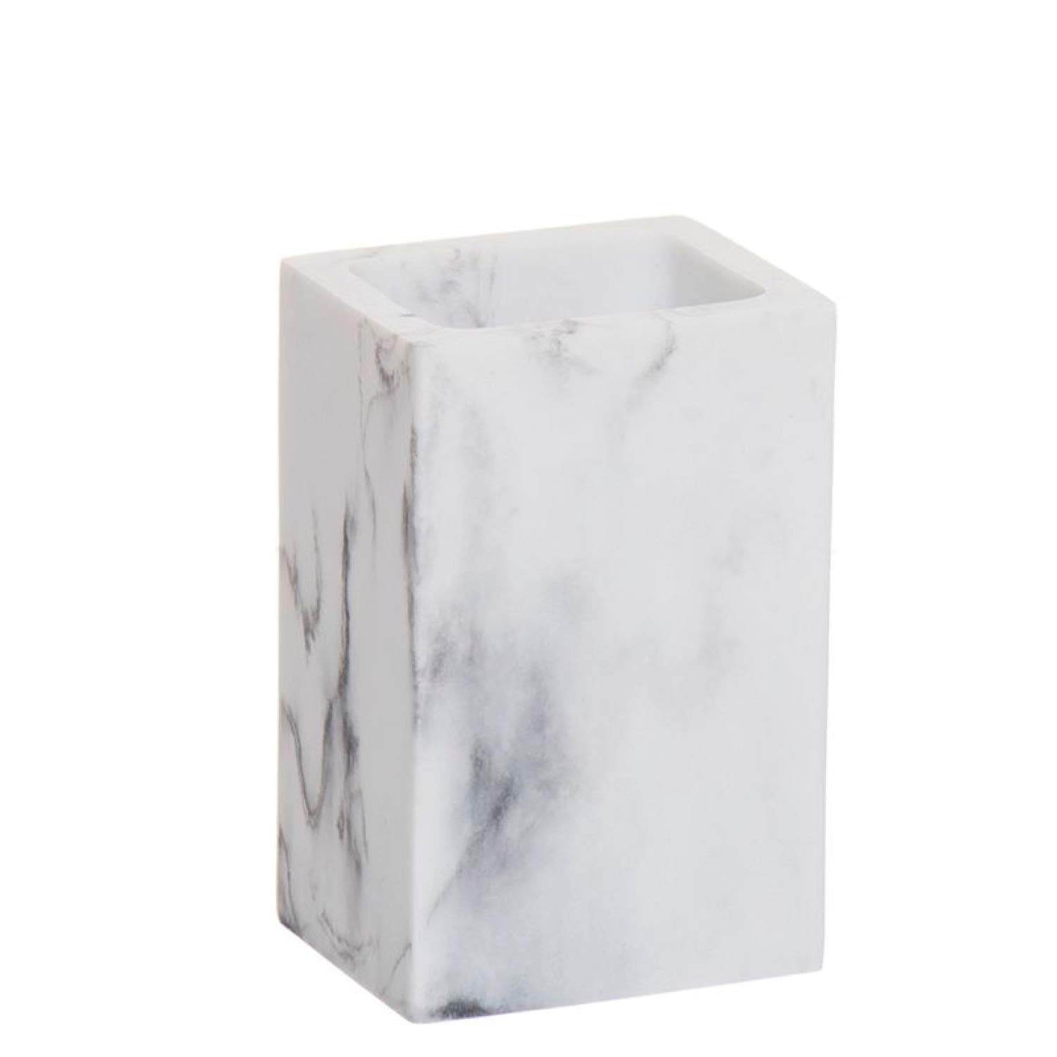 Vidal Regalos Vaso de Baño Efecto Marmol Blanco 11 cm