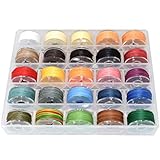 25 Colors Sewing Waxed Thread - Leather Stitching Round Thread - Leather Sewing Projects and Other D