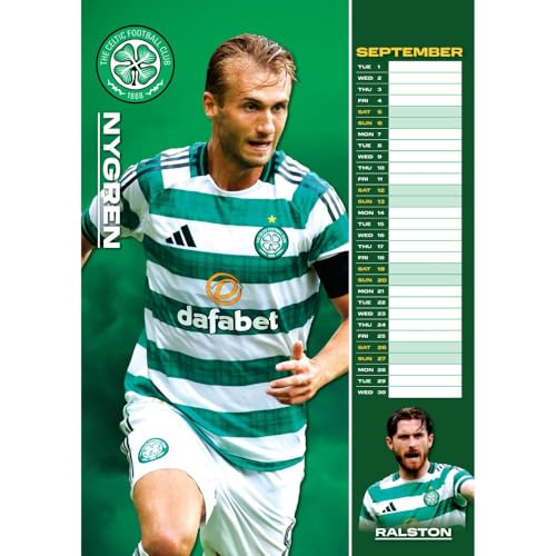 2026 CALENDAR CELTIC FC MONTH TO VIEW A3 WALL CALENDAR OFFICIAL PRODUCT - Image 3