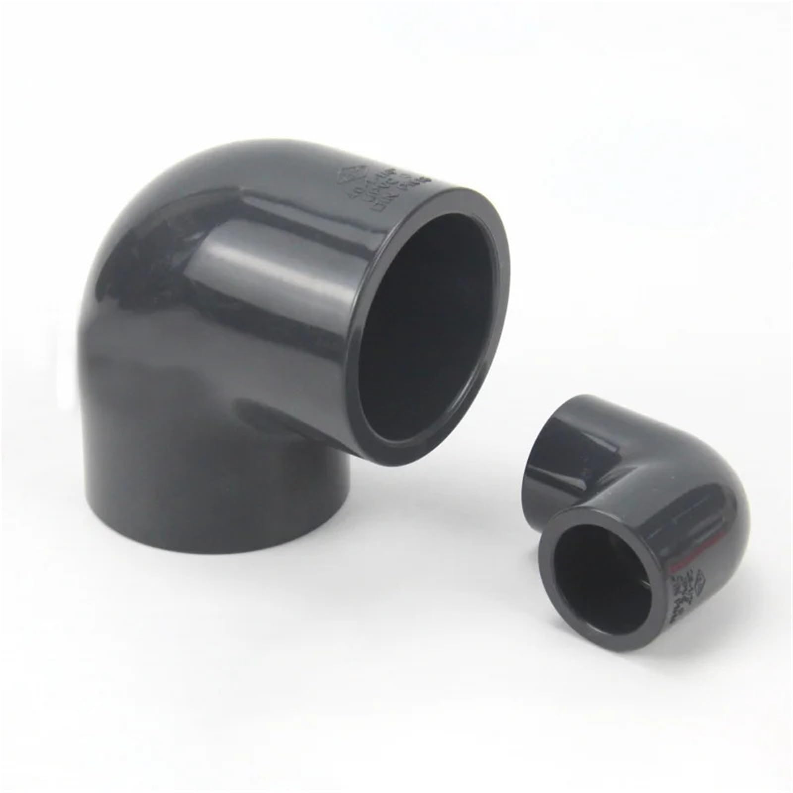 Codo Pvc Conector De PVC Gris Y Negro, Juntas De Codo De PVC, Herramientas for Peceras, Conectores De Tuberías De Agua for Riego De Jardín, 1 Uds.(110mm)