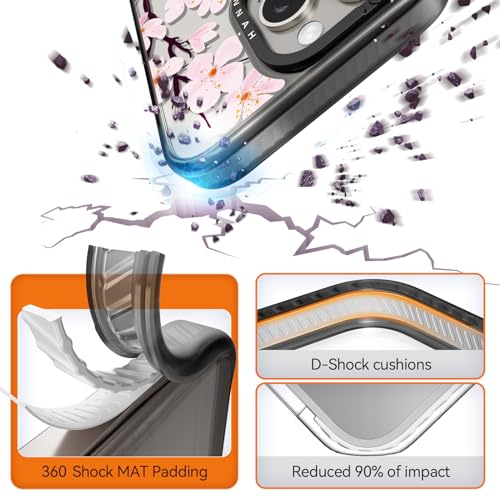 Coque iPhone 15 Pro durable noire 6,1 pouces résistante aux chocs