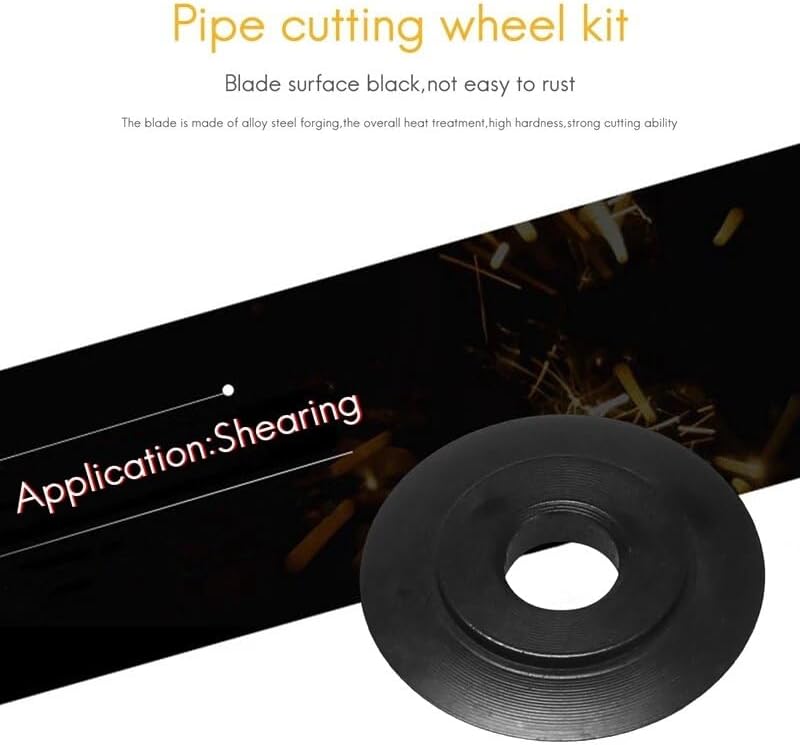 10Pcs/Set Spare Copper Pipe Slice Cutting Wheels Blade For 15Mm/22Mm Tube Cutter| | - - (Color: Black)