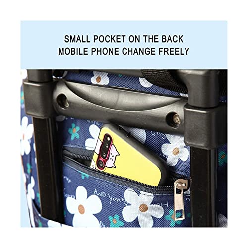 QUANLI Faltbarer Einkaufstrolley, leichter Einkaufswagen mit rollenden Rädern und wasserdichter Tasche… – Bild 5