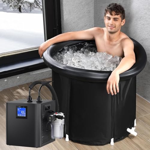 Enfriador De InmersióN En FríO Con Tinas De Hielo, Enfriador De BañO De Hielo De Con Filtro De Agua Y Bomba, Enfriador De Agua DoméStico Con CáPsula De Hielo, Enfriador De RecuperacióN Para Atletas