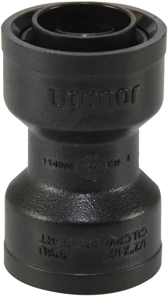 Uponor TotalFit 1/2 inch Coupling, Push-to-Connect Engineered Polymer Fitting System for PEX, PE-RT, CPVC, and Copper - TF4775050