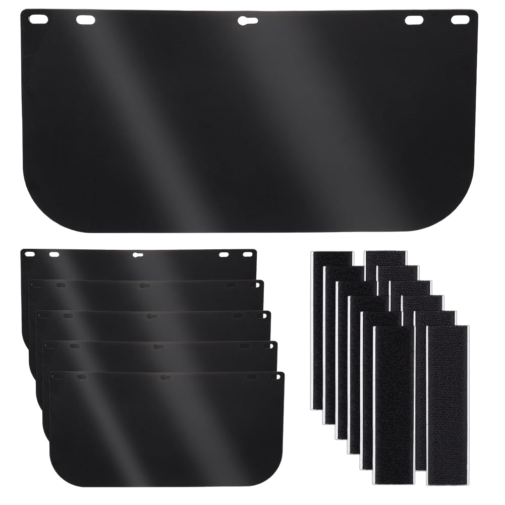 PH PandaHall 6 Pack Face Shield Replacement Lens 15.5''x7.8'' Welding Shield Replacement Lens Protective Full Face Shield Helmet Visor for DIY Projects Cosplay Helmet Costume Making Grinding Welding