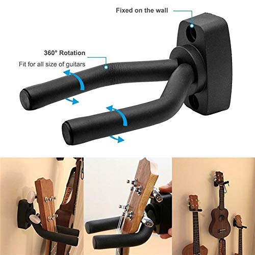 Lot de 2 supports muraux pour guitare avec vis et médiators – Compatibles avec toutes les tailles de guitares, ukulélé… - Les Beatles, Paul McCartney, John Lennon, RIngo Starr, George Harrison Lot de 2 supports muraux pour guitare avec vis et médiators - Compatibles avec toutes les tailles de guitares, ukulélé… – Image 8