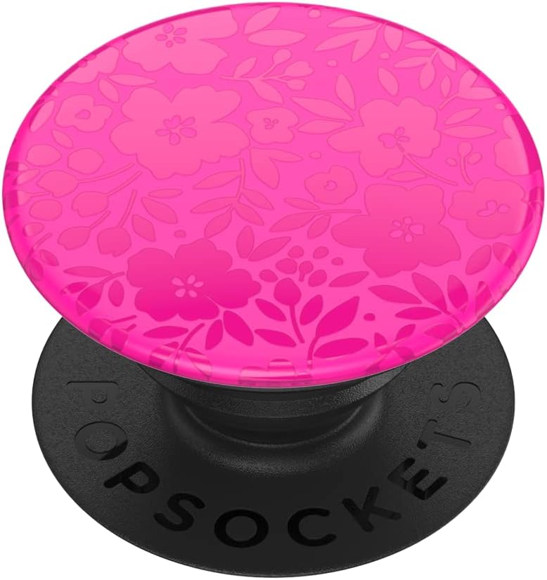 PopSockets Phone Grip with Expanding Kickstand, Lace Floral - Fuschia Floral