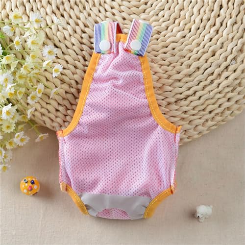 Image of Dog Diaper Shorts Sanitary Pantie Female Dogs Adjust Suspender Diaper Panties Period Briefs Dog Physiological Shorts, M Polka Dot Light Pink