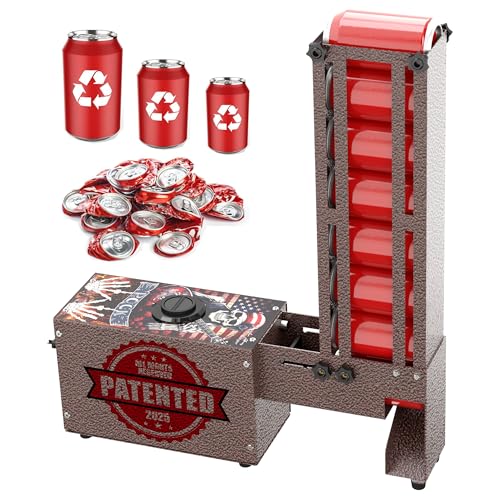 KANBOL Electric Aluminum Can Smasher –Can Crusher & Press for 12oz and 16oz Beverage Cans, Compact Recycling Tool for Kitchen or Garage