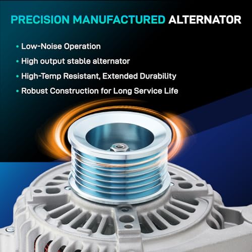 Image of New Alternator Compatible with 2002 2003 Toyota Camry 02 03 Solara 2.4L, 2001-2005 RAV4 Base 2.0L 2.4L, 2005 RAV4 L Sport Manual Trans, 13958N 102211-2120 27060-0H010 400-52105