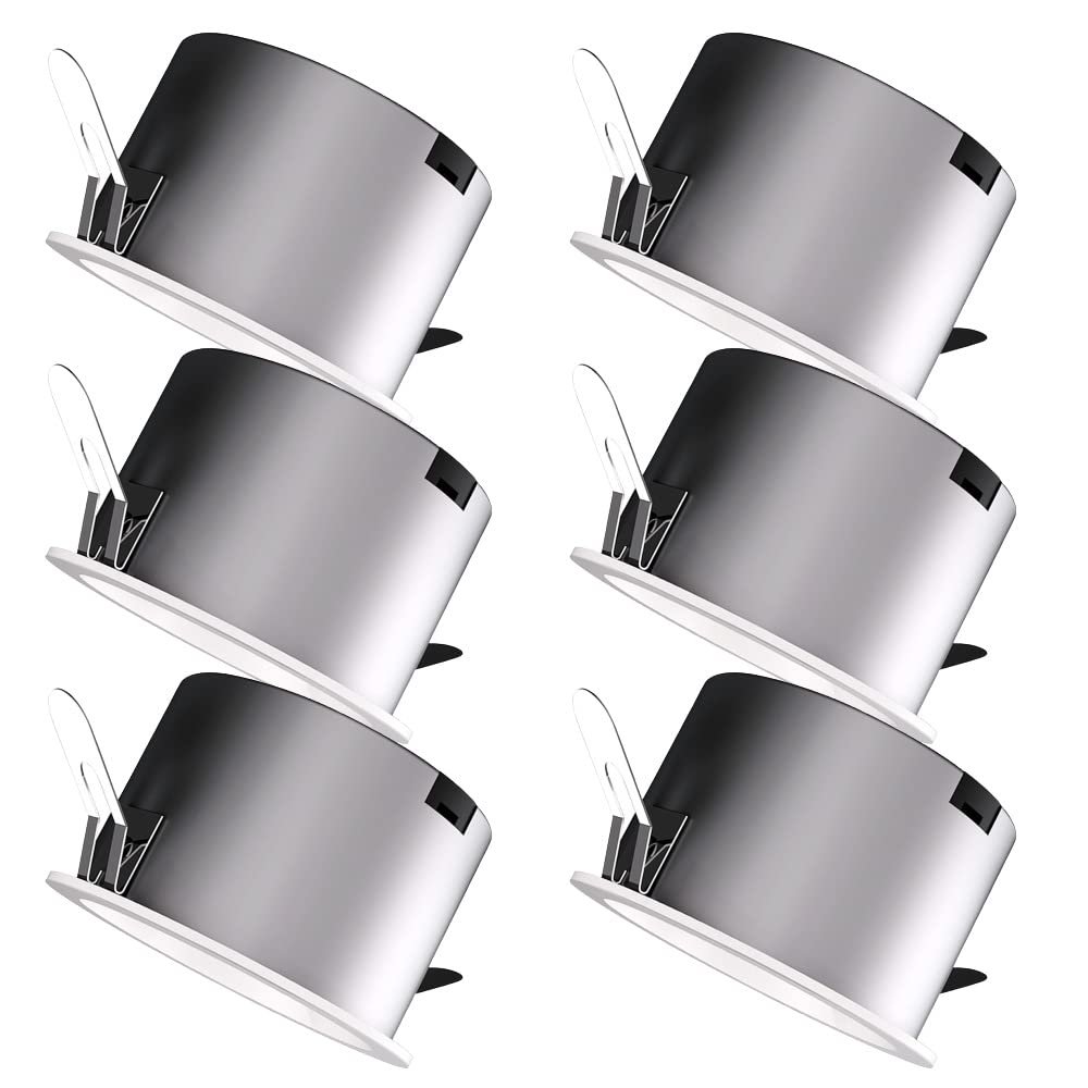faretti da soffitto 6 Pezzi faretti a LED faretti a LED con Finitura a Baffle luci a bulbo oculare retrofit faretti da Incasso a LED antiriflesso lampade da soffitto a LED Illumina