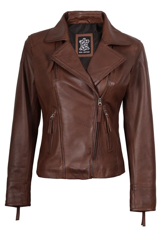 Blingsoul Leather Jacket Women - Real Lambskin Leather Asymmetrical Style Leather Jackets For Womens2