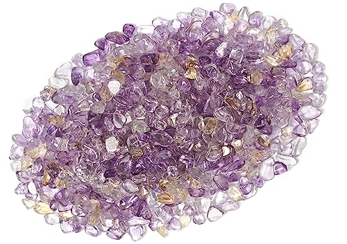 Image of ZenQ 1 lb Crystal Chips, Tumbled Stone Chips for Crafts | Polished, Undrilled Gemstones for Resin Art, Vase Filler, Plant Decor, Candle Making, and DIY Projects