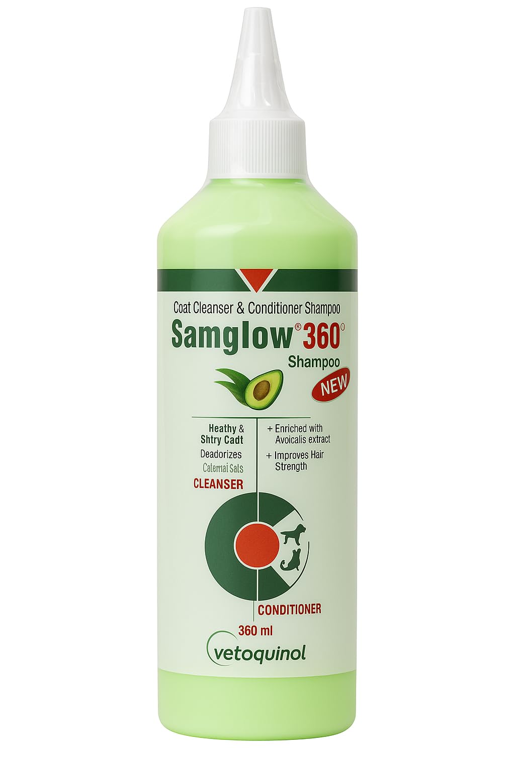 Samglow P-V Coat Cleanser & Conditioner Shampoo for Dogs & Cats, 200 ml, Protein & Vitamin-E Enriched-image-3