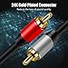 Tan QY 2RCA to 2RCA Cable 3Ft, Gold-Plated 2 RCA Male to 2 RCA Male Stereo Audio Cable for Home Theater, HDTV, Gaming Consoles, Hi-Fi Systems (3Ft/1M)