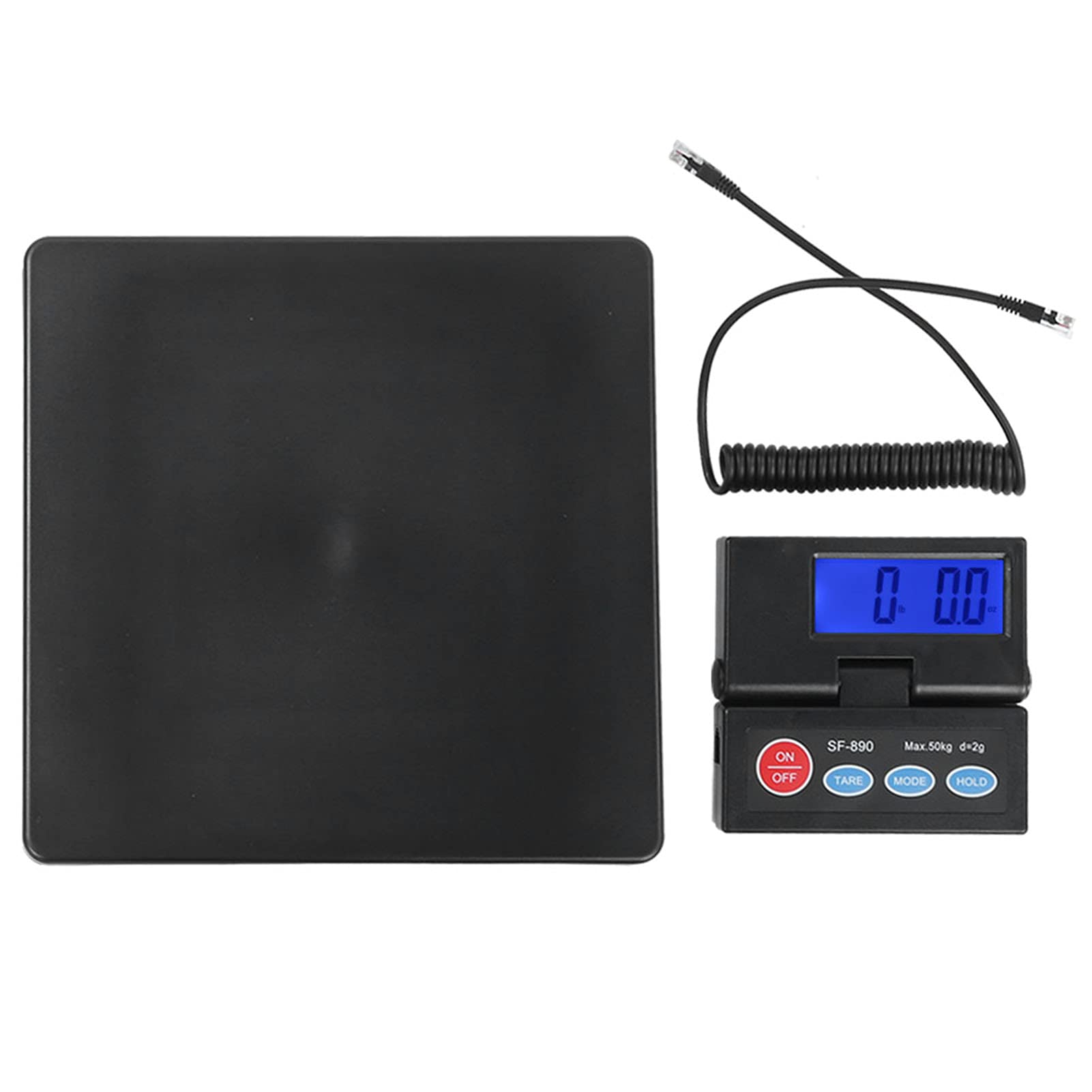 Báscula postal de 50kg 2g, báscula de envío portátil con adaptador de corriente