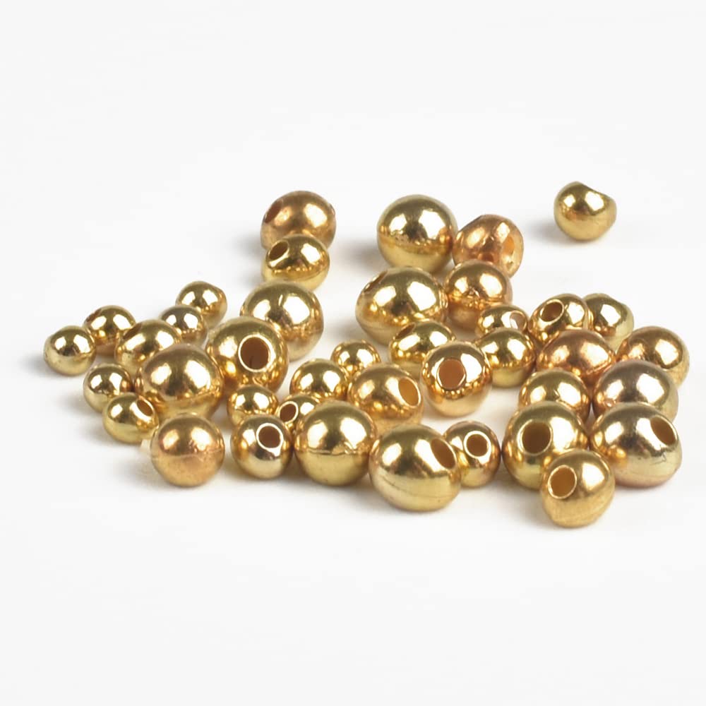 100pcs Tungsten Offset Beads for Fly Tying, Sink Deeper and Faster 5 Colors/4 Sizes Jigoff Tungsten Beads Fly Tying Beads Head Fly Tying Materials