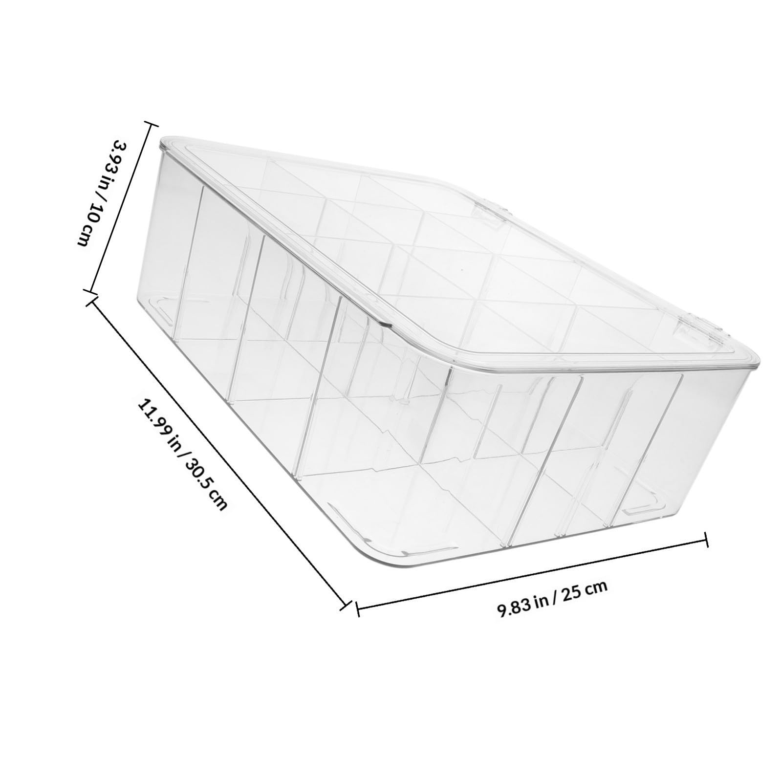 Caja Organizadora de Plástico Transparente Ahorro de Espacio con Compartimentos para Tarjetas, Tarjetero de Escritorio Práctico y Compacto Adecuado para Juegos de Cartas