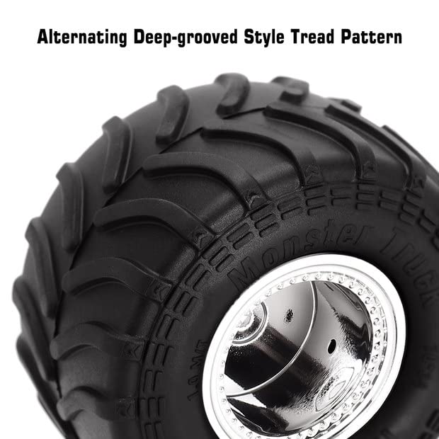 INJORA Jantes Roues Monster Truck 70x38mm Pour SCX24 - 4 Pièces Bleu Pour RC Crawler 1/24