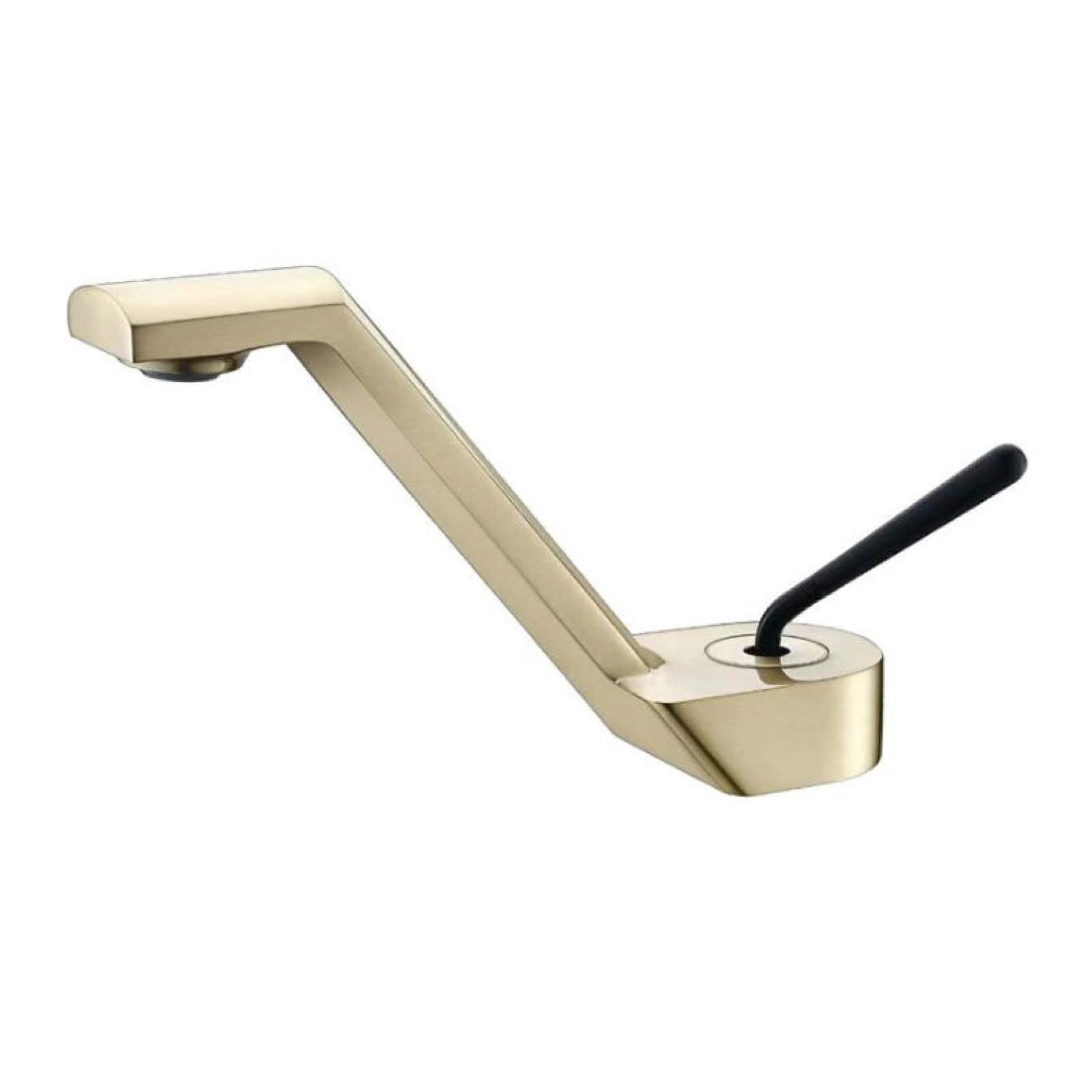 HCFYAUIS Gray Single Hole Sink Faucet Hot & Cold Mixer for Bathroom Washbasin Stylish Black & Brushed Nickel Tap Chrome Finish for Modern Decor