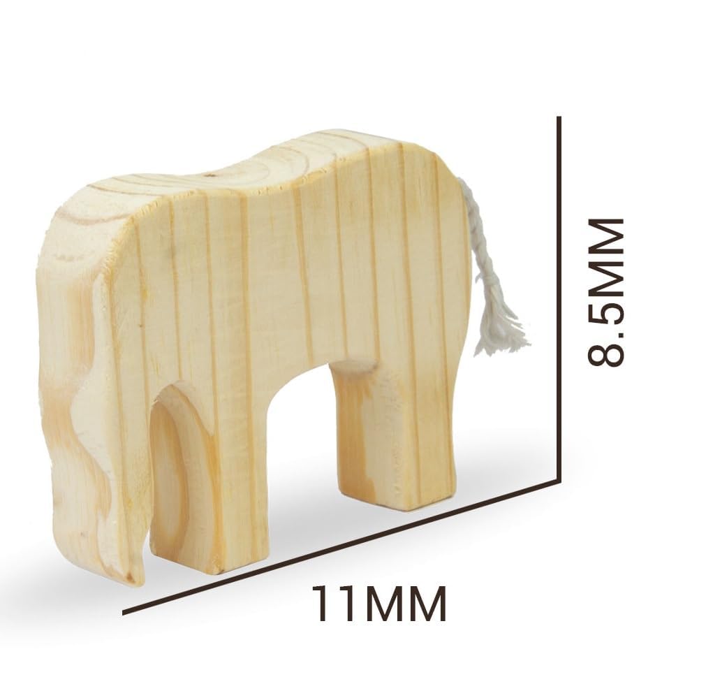 ANAIZA Wooden Animal Toy –Montessori Educational Toy for Toddlers & Kids Natural Animal Figure for Early Learning, Fine Motor Skills & Imaginative Play (Elephant) 1