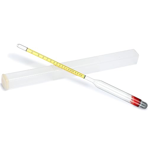 Hidrómetro a prueba de alcohol 0-200 e hidrómetro de alcohol Tralle para licor, destilación de alcohol Moonshine, para alta prueba de alcohol (1