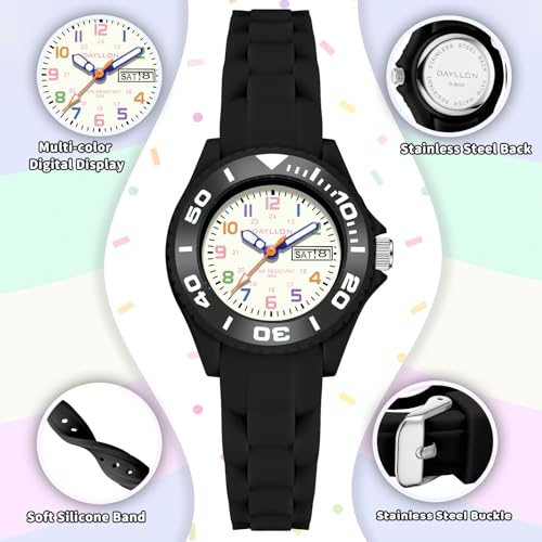 Dayllon Kids Watches,30M Waterproof with Week and Calendar Watch,Birthday Christmas Gift for Kids Ages 5-123