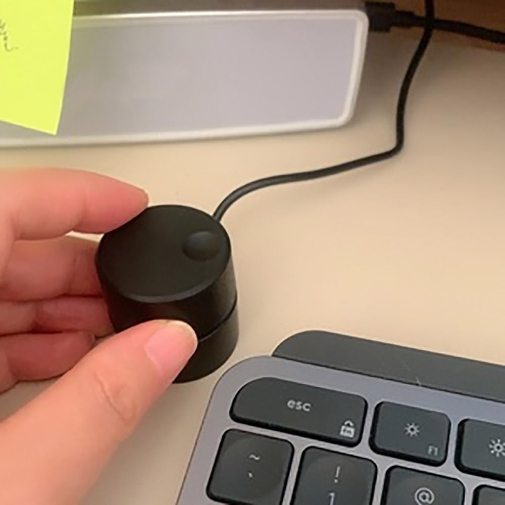 IHaospace Bouton Contrôle Volume USB Noir - Réglage Rapide PC Mac
