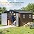 Outdoor Steel Storage Shed with Floor Frame 10 x 12 ft, Brown