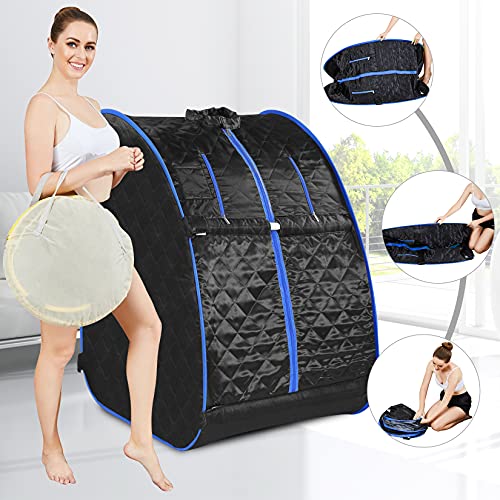 Oppsdecor Steam Sauna Spa Portable Foldable Personal Indoor Sauna Tent Pot For Therapeutic Reduce Stress Fatigue With Remote Chair Indoor Home #TOP4