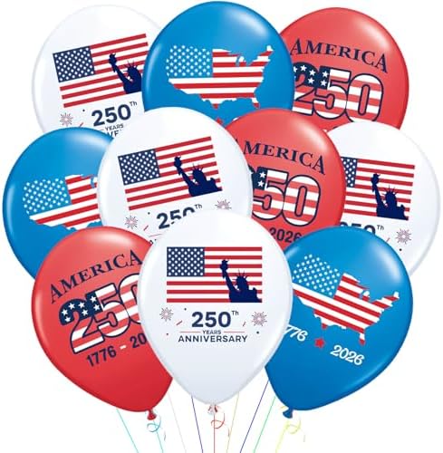 Amazon.com: USA 250th Anniversary Balloon, 30 Pcs USA Balloons with ...