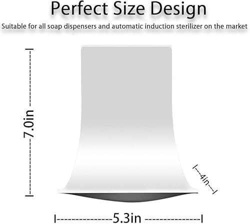 Miniatura 6 de Cotn - Bandeja de goteo para dispensador de jabón ACotn para dispensador automático, montaje en pared y dispensador de desinfectante de manos,