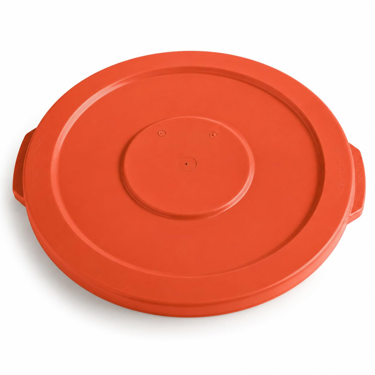 10 Gallon Orange Round Commercial Trash Can Lid by Glownary – 35 Gallon, 35.0 gallons, Resin, Beige, Model 475tcld10or