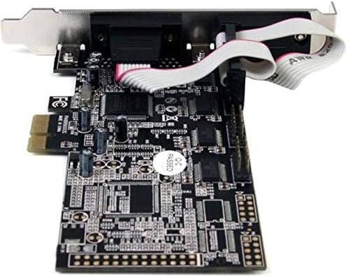 Miniatura 3 de StarTech. com - Tarjeta adaptadora PCI Express RS232 de 4 puertos con 16550 UART - Tarjeta de serie de perfil bajo (PEX4S553), verde