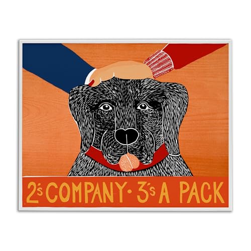 Poster encadré motif chien Stupell Industries cadeau parfait pour passionnés