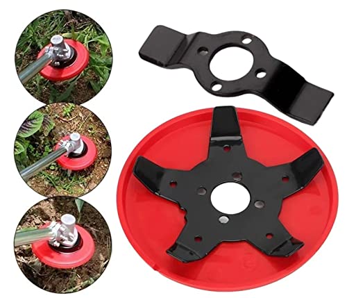 THUCHENYUC Placa Desbrozadora Cabezal Cortador De Césped, Bandeja Desbrozadora Accesorios Cortadora De Césped Placa Desbrozadora De Doble Uso Placa Desbrozadora Universal De Acero ( Co