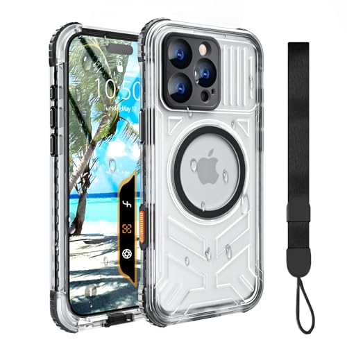 Evcing for iPhone 16 Pro Max Waterproof Case Compatible with MagSafe, IP68 Underwater Case Built-in...