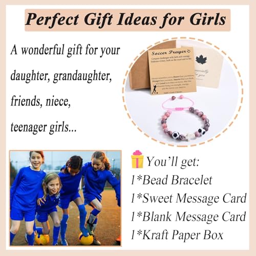 Image of Softball Volleyball Basketball Soccer Gifts for Girls Bracelets for Teen Girls Team Gifts Birthday /Christmas /Graduation Gifts