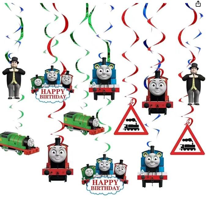 12pcs Trains Hanging Swirls Birthday Party suppliers Decorations The Me