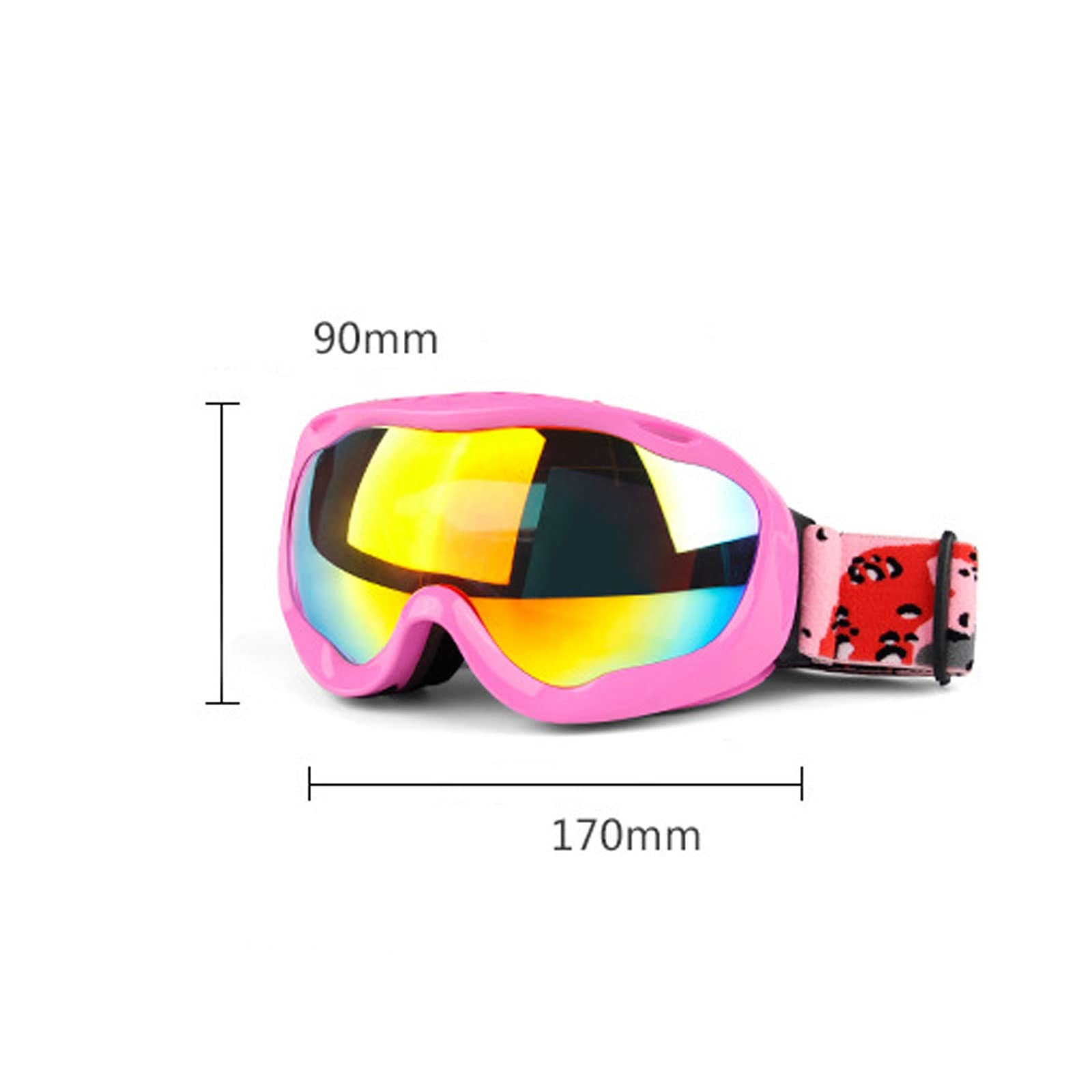 DieffematicHXJ Gogle narciarskie Gogle narciarskie - Okulary Gogle narciarskie/snowboardowe dla mężczyzn, kobiet i młodzieży (Color : Schwarz)