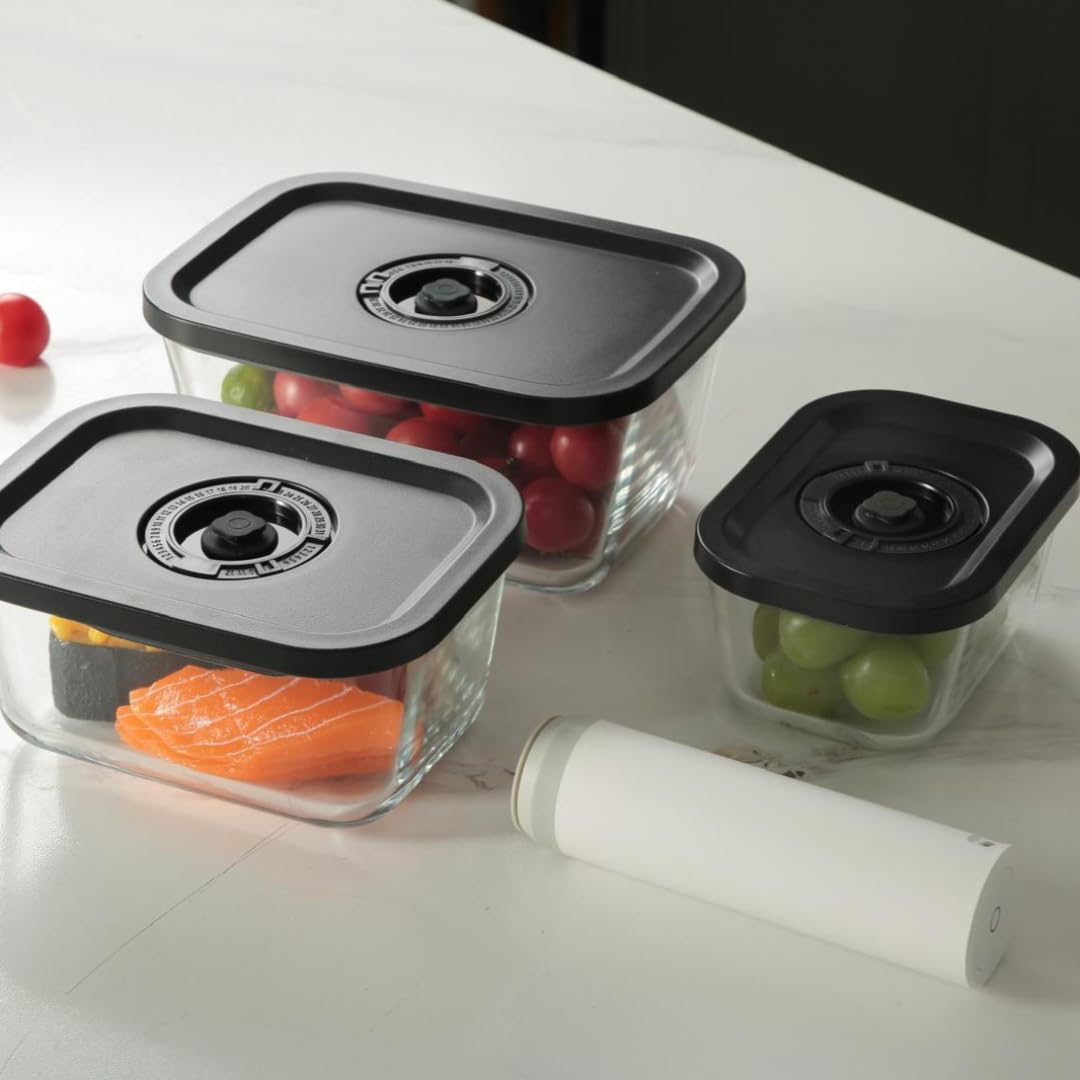 Generisch Freshli VakuumBoxen Set 3tlg. Plus Elektrische Vakuumierpumpe