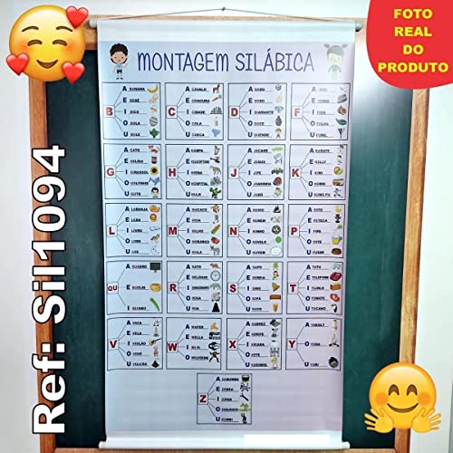Banner Pedagógico Montagem Silábica Letras Sil1094